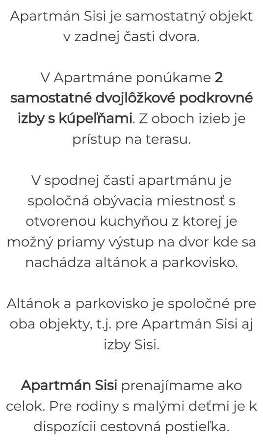 Apartman Sisi Hrabušice エクステリア 写真